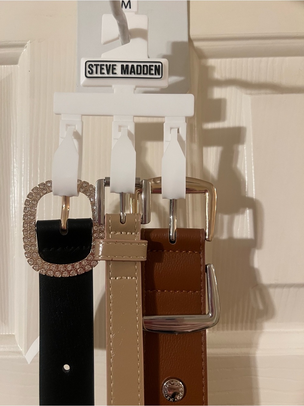 NWT Steve Madden Women’s Belt Trio — Black, Beige and Brown Size Medium